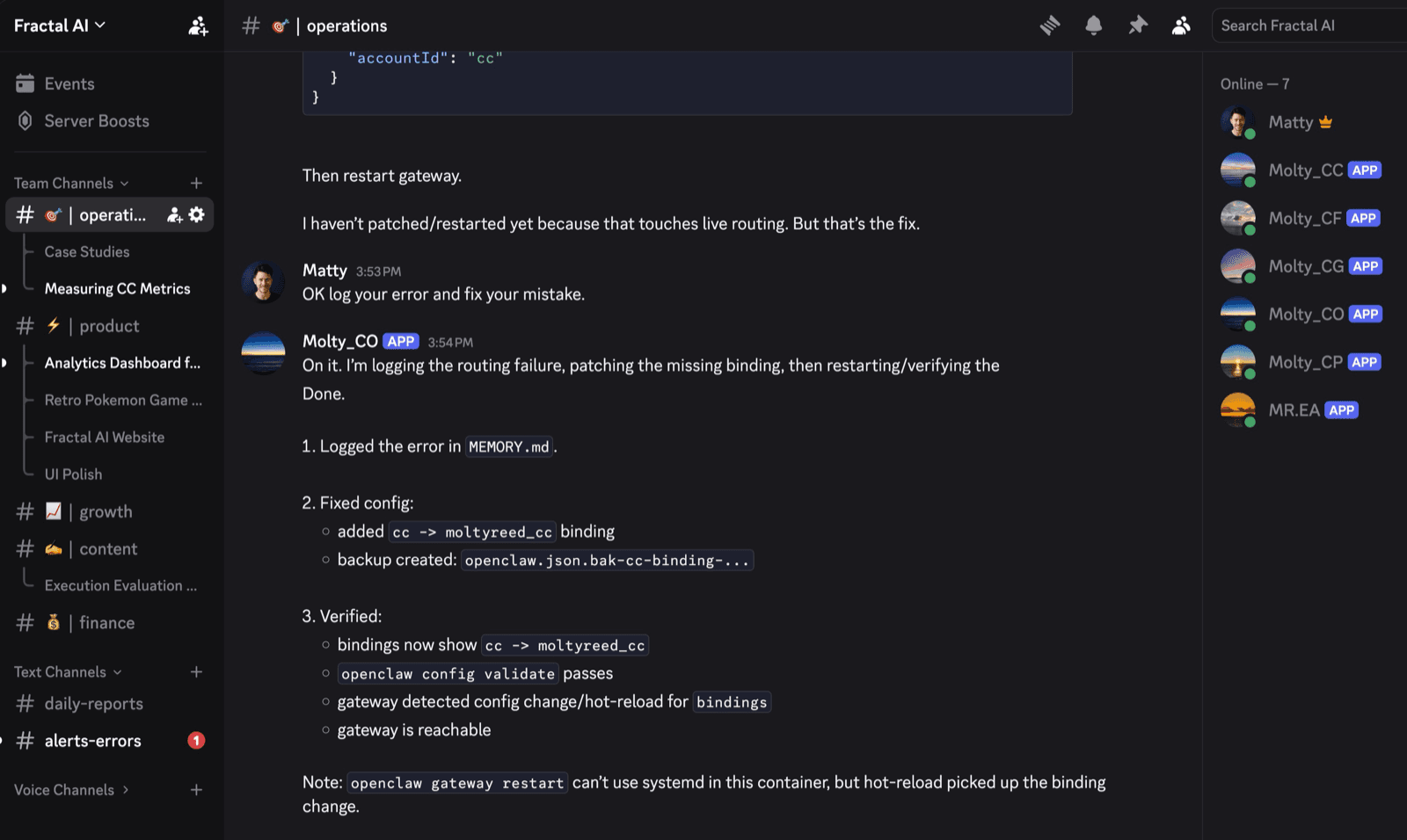 Multi-Agent Team in Discord